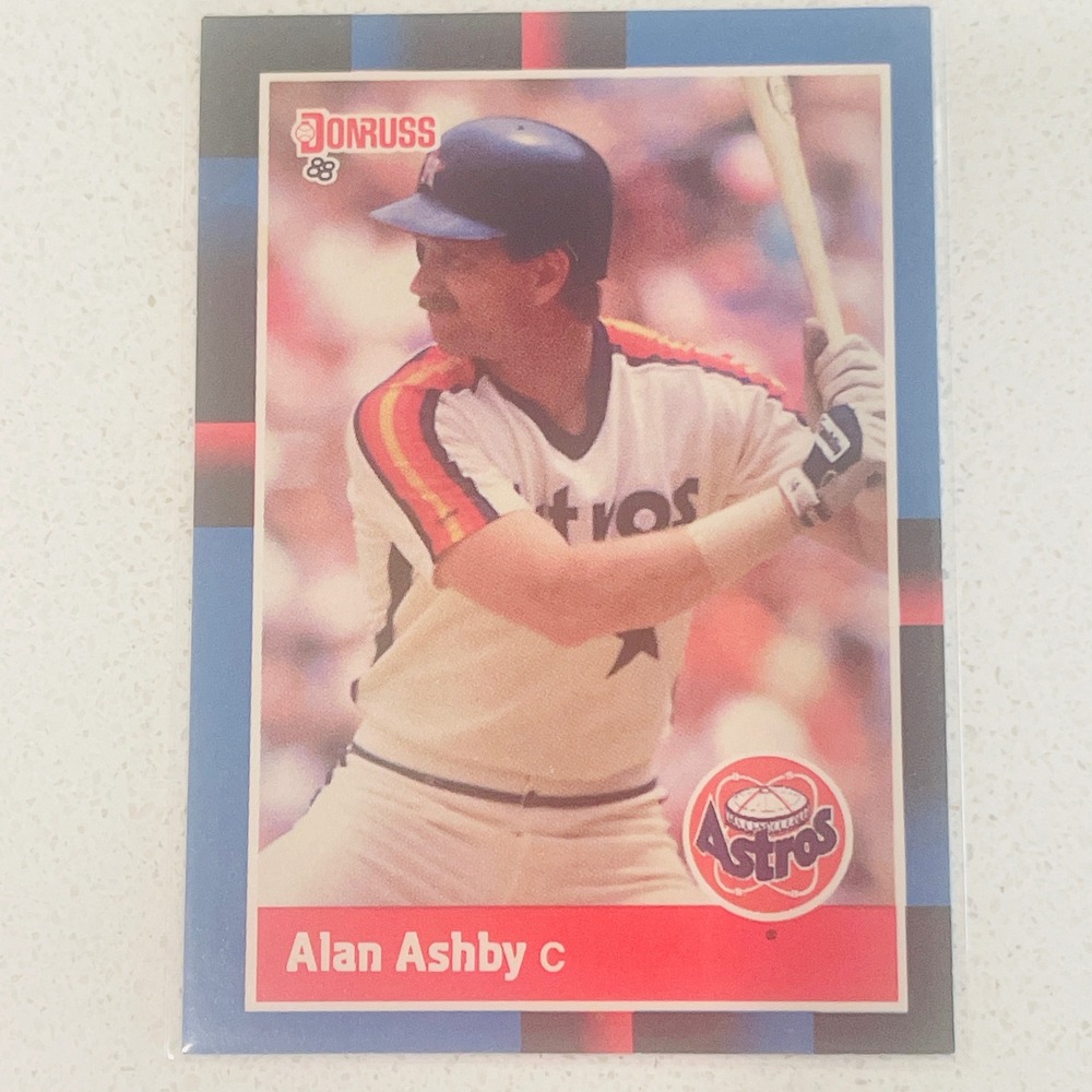 1988 Donruss Alan Ashby Houston‎ Astros Baseball Card 163 Vintage Catcher
